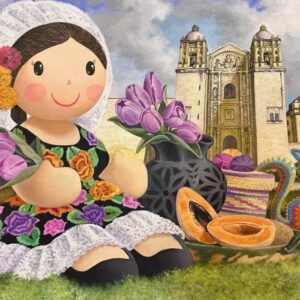 alt="Obra original Mi Tesoro Oaxaqueño de Roberto Benítez, óleo sobre tela, pieza única y certificada que celebra la cultura de Oaxaca"