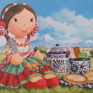 alt="Obra original Ternura Poblana de Roberto Benítez, óleo sobre masonite MDF, 30 x 40 cm, pieza única y certificada"